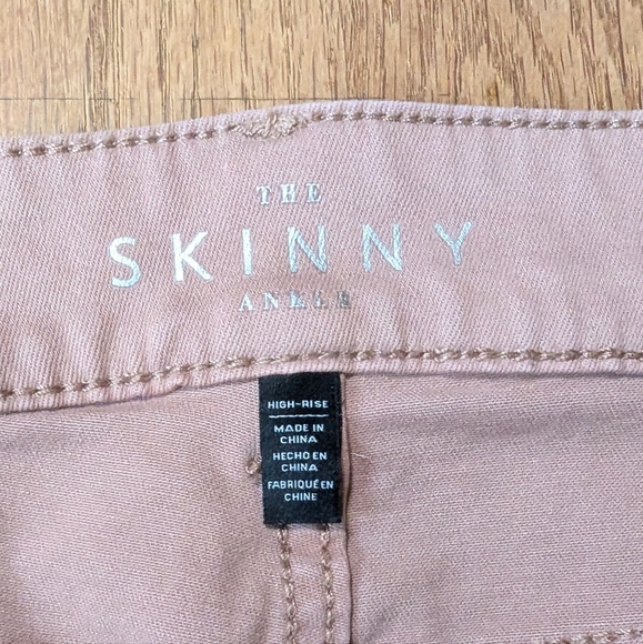 🌸 White House Black Market Skinny Ankle Jeans 🌸 High-Rise Mauve Blush Size 14 - Picture 7 of 13